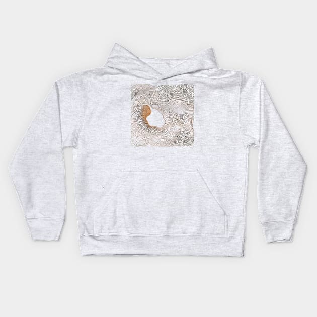 Minimalist Topography, Utah's Unknown Elevations Kids Hoodie by trubble